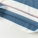 Dave&Bella Toddler Boys Casual Blue Striped Breathable Cotton long-sleeved Polos