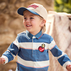 Dave & Bella Kids Cotton Polo Shirt – Long Sleeve Striped Tee