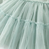 Dave&Bella Toddler Girls Elegance Green Fashion Knitted Mesh Princess Dress