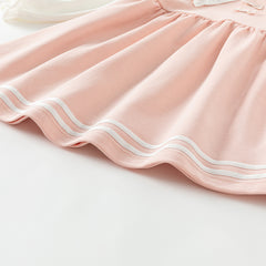 Dave&Bella Toddler Girls Autumn Sweet Pink A-line Comfortable Party Dress