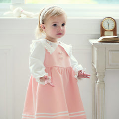 Dave&Bella Toddler Girls Autumn Sweet Pink A-line Comfortable Party Dress