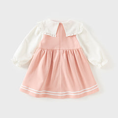 Dave&Bella Toddler Girls Autumn Sweet Pink A-line Comfortable Party Dress