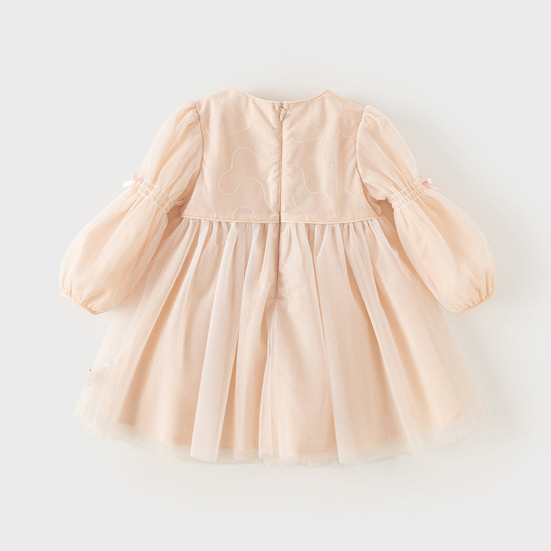 Dave&Bella Toddler Girls Charming Light Pink Mesh Princess Dress