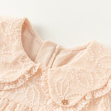 Dave&Bella Toddler Girls Adorable Light Pink Doll Collar Mesh Princess Dress