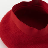 Dave&Bella Toddler Girls Cherry Red Elegant Beret Hat