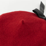 Dave&Bella Toddler Girls Cherry Red Elegant Beret Hat