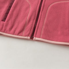 Dave&Bella Toddler Boys/Girls Red/Rose Hooded Detachable Fleece Liner Jackets