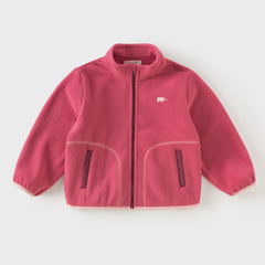 Dave&Bella Toddler Boys/Girls Red/Rose Hooded Detachable Fleece Liner Jackets