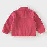 Dave&Bella Toddler Boys/Girls Red/Rose Hooded Detachable Fleece Liner Jackets