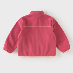 Dave&Bella Toddler Boys/Girls Red/Rose Hooded Detachable Fleece Liner Jackets