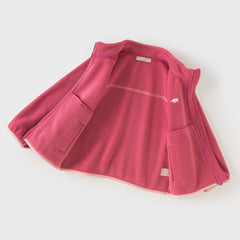 Dave&Bella Toddler Boys/Girls Red/Rose Hooded Detachable Fleece Liner Jackets