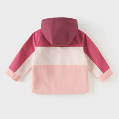 Dave&Bella Toddler Boys/Girls Red/Rose Hooded Detachable Fleece Liner Jackets