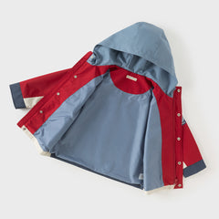 Dave&Bella Toddler Boys/Girls Red/Rose Hooded Detachable Fleece Liner Jackets