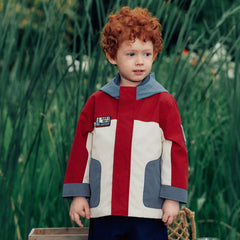 Dave&Bella Toddler Boys/Girls Red/Rose Hooded Detachable Fleece Liner Jackets
