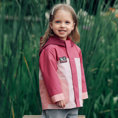 Dave&Bella Toddler Boys/Girls Red/Rose Hooded Detachable Fleece Liner Jackets