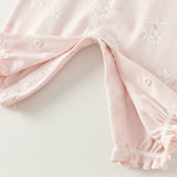 Dave&Bella Baby Girl Newborn Casual Cotton Floral Romper Jumpsuit