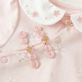 Dave&Bella Baby Girl Newborn Casual Cotton Floral Romper Jumpsuit