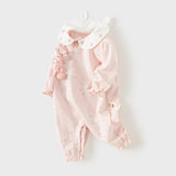 Dave&Bella Baby Girl Newborn Casual Cotton Floral Romper Jumpsuit