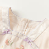 Dave&Bella Toddler Girls Grey Purple Chinese-style A-line Soft Mesh Dress