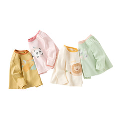 Dave&Bella Girls/Boys Spring Animal Print Cartoon T-shirt Tops