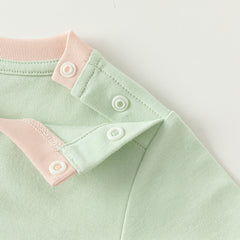 Dave&Bella Children Girls Boys Spring Cotton Cartoon T-shirt Tops Green