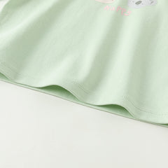 Dave&Bella Children Girls Boys Spring Cotton Cartoon T-shirt Tops Green