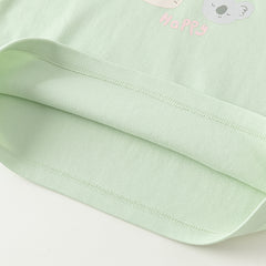 Dave&Bella Children Girls Boys Spring Cotton Cartoon T-shirt Tops Green