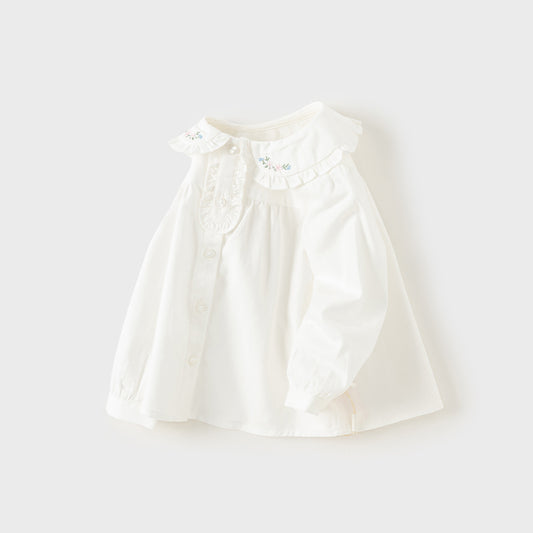 Dave&Bella Baby Girls Spring Cotton Sweet Blouse Tops