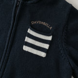 Dave&Bella Toddler Boys Blue Cotton Breathable Hooded Outwear Sweater Coats