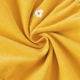 Dave&Bella Toddler Girls Dress Yellow Cotton Corduroy Princess Dress