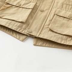 Dave&Bella Toddler Boys Autumn Khaki Warm Long Sleeve Jacket