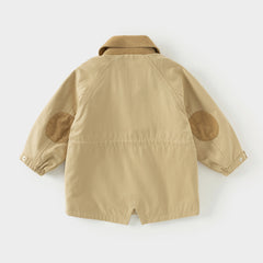 Dave&Bella Toddler Boys Autumn Khaki Warm Long Sleeve Jacket