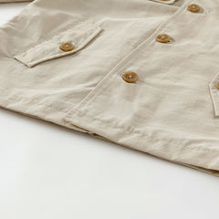 Dave&Bella Children Spring Casual Jacket Hooded Windbreaker