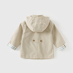 Dave&Bella Children Spring Casual Jacket Hooded Windbreaker