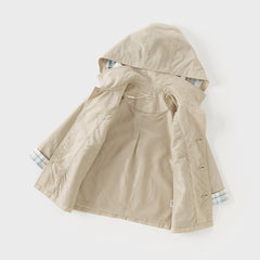 Dave&Bella Children Spring Casual Jacket Hooded Windbreaker