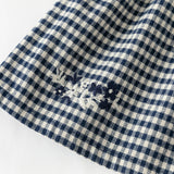 Dave&Bella Toddler Girls Navy Blue Plaid Cute A-line Princess Dress -1
