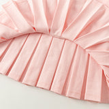 Dave&Bella Toddler Girls Sweet Candy Pink Polo Collar College-style A-line Dress