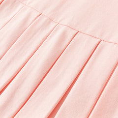 Dave&Bella Toddler Girls Autumn Sweet Candy Pink Polo Collar College-style A-line Dress