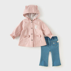 Dave Bella Girl's Single Breasted Trench Coat