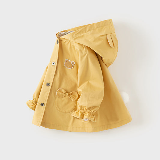 Dave Bella Girl's Single Breasted Trench Coat