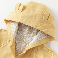 Dave&Bella Girls Spring Single Breasted Hooded Trench Coat