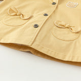 Dave&Bella Toddler Girls Sweet Pink/Yellow Outwear Hooded Coats
