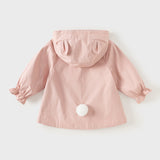 Dave&Bella Toddler Girls Sweet Pink/Yellow Outwear Hooded Coats