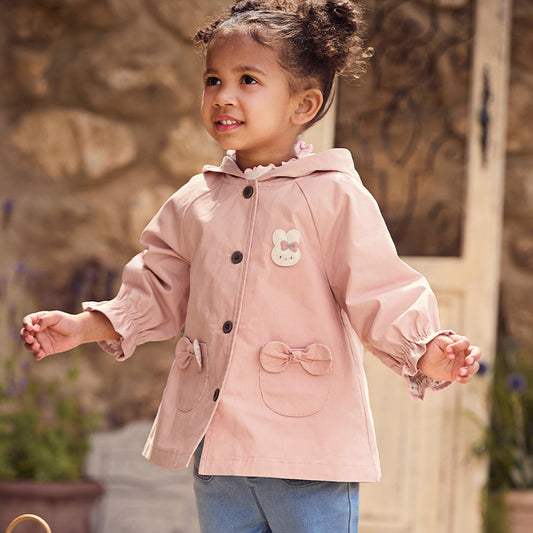 Dave Bella Girl's Single Breasted Trench Coat