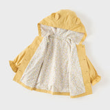 Dave&Bella Toddler Girls Sweet Pink/Yellow Outwear Hooded Coats