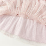 Dave&Bella Toddler Girls Sweet Pink Embroidery Mesh Princess Dress (wallet bag)