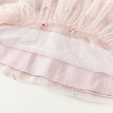 Dave&Bella Toddler Girls Sweet Pink Embroidery Mesh Princess Dress (wallet bag)