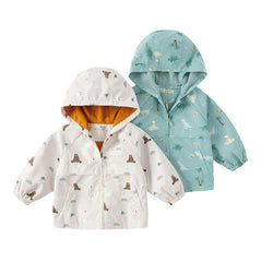 Dave&Bella Boys Spring Windbreaker Waterproof Hooded Coat Jacket Top