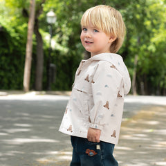 Dave&Bella Spring Boys Windbreaker Waterproof Hooded Top Coat Jacket