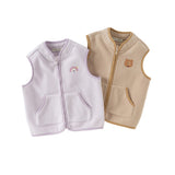 Dave&Bella Toddler Girls/Boys Multi-color Ultra-soft Sleeveless Fleece Outwear Vests